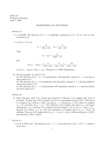 Math 414 Professor Lieberman April 7, 2003 HOMEWORK #10 SOLUTIONS