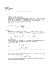 Math 414 Professor Lieberman May 7, 2003 HOMEWORK #14 SOLUTIONS