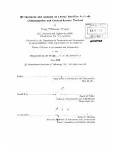 Development  and  Analysis  of  a ... Determination  and  Control  System  Testbed