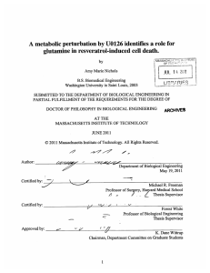 A  metabolic  perturbation by U0126  identifies ... glutamine in resveratrol-induced  cell  death.