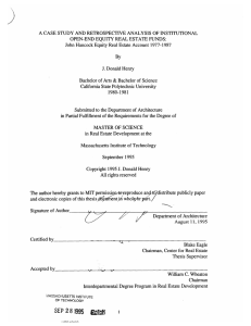 A  CASE  STUDY  AND OPEN-END  EQUITY By J.