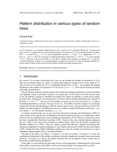 Pattern distribution in various types of random trees Gerard Kok