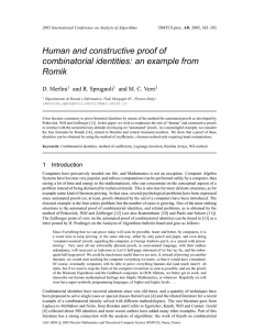 Human and constructive proof of combinatorial identities: an example from Romik D. Merlini