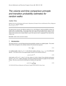 The volume and time comparison principle and transition probability estimates for
