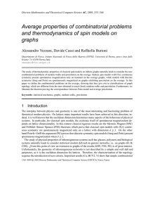 Average properties of combinatorial problems and thermodynamics of spin models on graphs