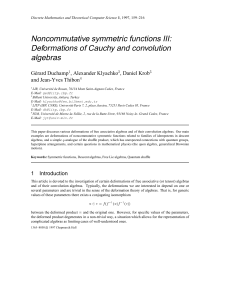 Noncommutative symmetric functions III: Deformations of Cauchy and convolution algebras