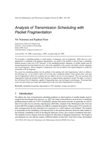 Analysis of Transmission Scheduling with Packet Fragmentation Nir Namman and Raphael Rom