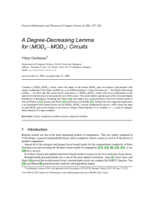 A Degree-Decreasing Lemma for MOD Circuits