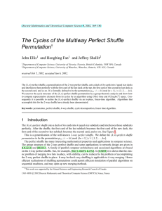 The Cycles of the Multiway Perfect Shuffle Permutation † John Ellis