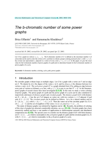 The b-chromatic number of some power graphs Brice Effantin and Hamamache Kheddouci