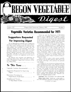 RE6OF V[6E I Vegetable Varieties Recommended for 1971