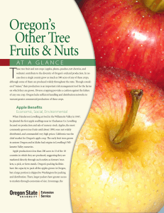 Oregon’s Other Tree Fruits &amp; Nuts T