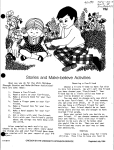 Stories and Make-believe Activities y/7/75 750 - /S15--S