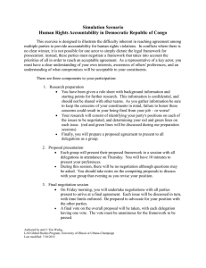 Simulation Scenario Human Rights Accountability in Democratic Republic of Congo