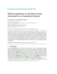 Efficient Algorithms on the Moore Family Associated to an Implicational System