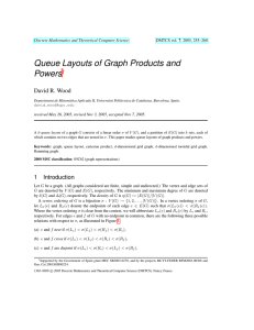 Queue Layouts of Graph Products and ers † David R. Wood