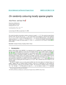 On randomly colouring locally sparse graphs era DMTCS vol. 8, 2006, 121–128