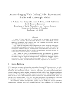 Acoustic Logging While Drilling(LWD): Experimental Studies with Anisotropic Models