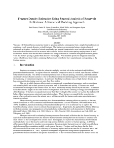 Fracture Density Estimation Using Spectral Analysis of Reservoir