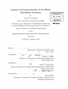 Analysis  and  Implementation  of  the ... Microfluidic  Geometry Niraj  K.  Inamdar