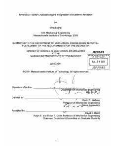 Towards a Tool  for Characterizing the  Progression ... Ming  Leong S.B.  Mechanical Engineering by