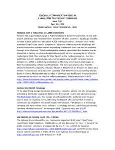 SCHOLARLY COMMUNICATION ISSUES IN A NEWSLETTER FOR THE UIUC COMMUNITY Issue 7/05