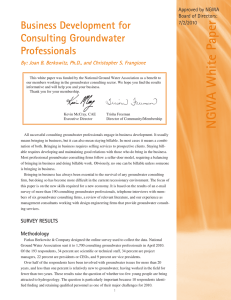 aper Business Development for Consulting Groundwater Professionals