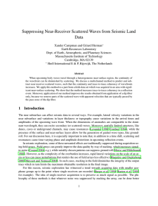 Suppressing Near-Receiver Scattered Waves from Seismic Land Data