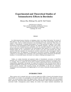 Experimental and Theoretical Studies of Seismoelectric Effects in Boreholes
