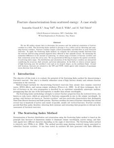Fracture characterization from scattered energy: A case study Samantha Grandi K.