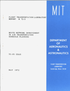 DEPARTMENT OF ASTRONAUTICS FLIGHT  TRANSPORTATION  LABORATORY