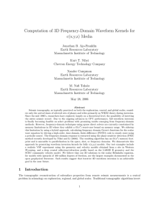 Computation of 3D Frequency-Domain Waveform Kernels for c(x,y,z) Media