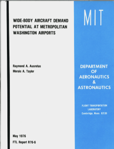 WIDE-BODY  AIRCRAFT  DEMAND POTENTIAL  AT  METROPOLITAN