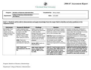 2006-07 Assessment Report