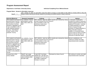 Program Assessment Report