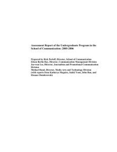 Assessment Report of the Undergraduate Program in the