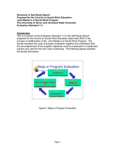 Revisions in Self-Study Report Joint Master’s of Social Work Program