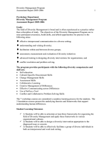 Diversity Management Program Assessment Report 2005-2006  1
