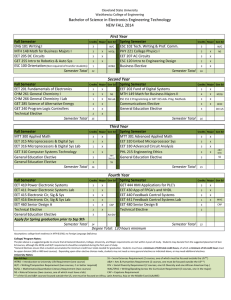 Bachelor of Science in Electronics Engineering Technology NEW FALL 2014