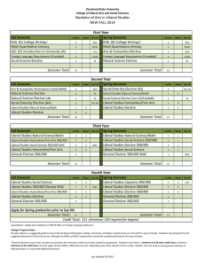 Bachelor of Arts in Liberal Studies NEW FALL 2014