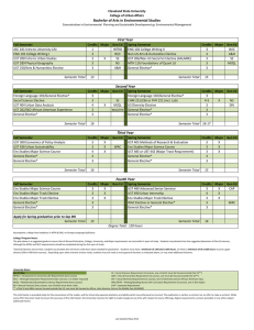 Bachelor of Arts in Environmental Studies