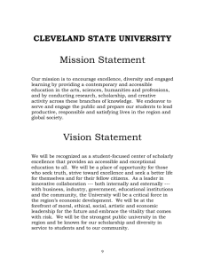Mission Statement CLEVELAND STATE UNIVERSITY