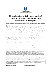 Group lending or individual lending? Evidence from a randomised field