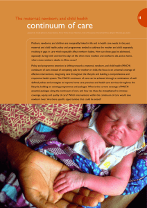 continuum of care The maternal, newborn, and child health II
