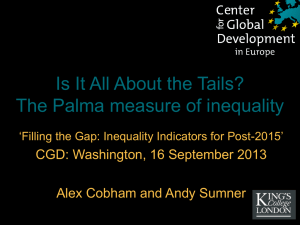 Is It All About the Tails? The Palma measure of inequality