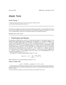 Mader Tools Frank G¨oring EuroComb 2005 DMTCS proc. AE, 2005, 235–238