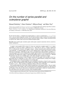 On the number of series parallel and outerplanar graphs † Manuel Bodirsky