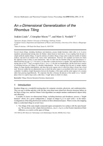 An -Dimensional Generalization of the Rhombus Tiling n