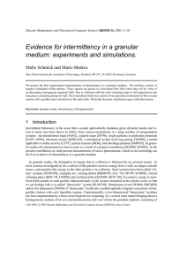 Evidence for intermittency in a granular medium: experiments and simulations.