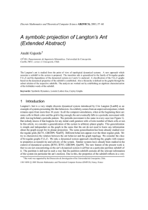 A symbolic projection of Langton’s Ant (Extended Abstract) Anah´ı Gajardo †